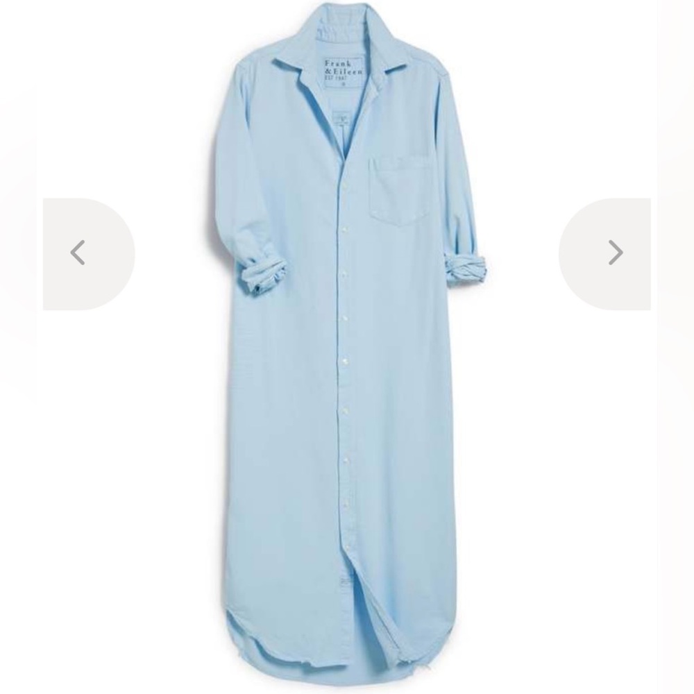 Frank & Eileen Rory denim maxi dress light blue
